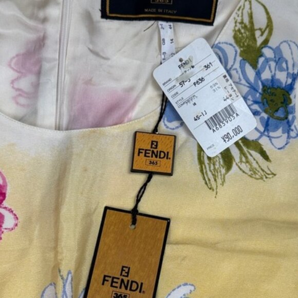 Fendi Multicolor Floral Mini Dress Sz 44 Made In Italy - Picture 5 of 12